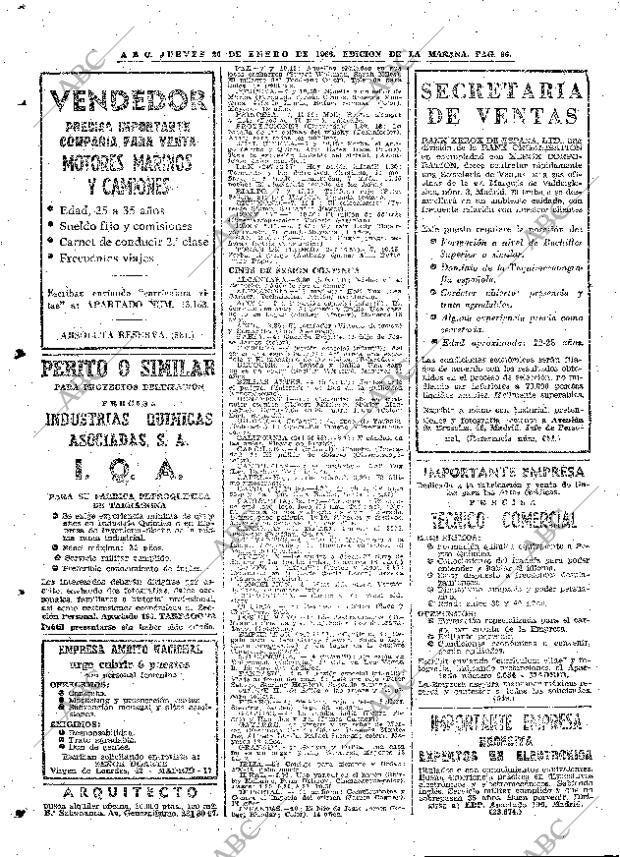 ABC MADRID 20-01-1966 página 86