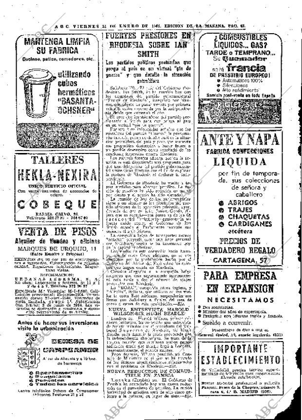 ABC MADRID 21-01-1966 página 42