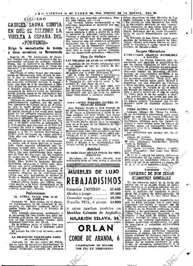 ABC MADRID 21-01-1966 página 69