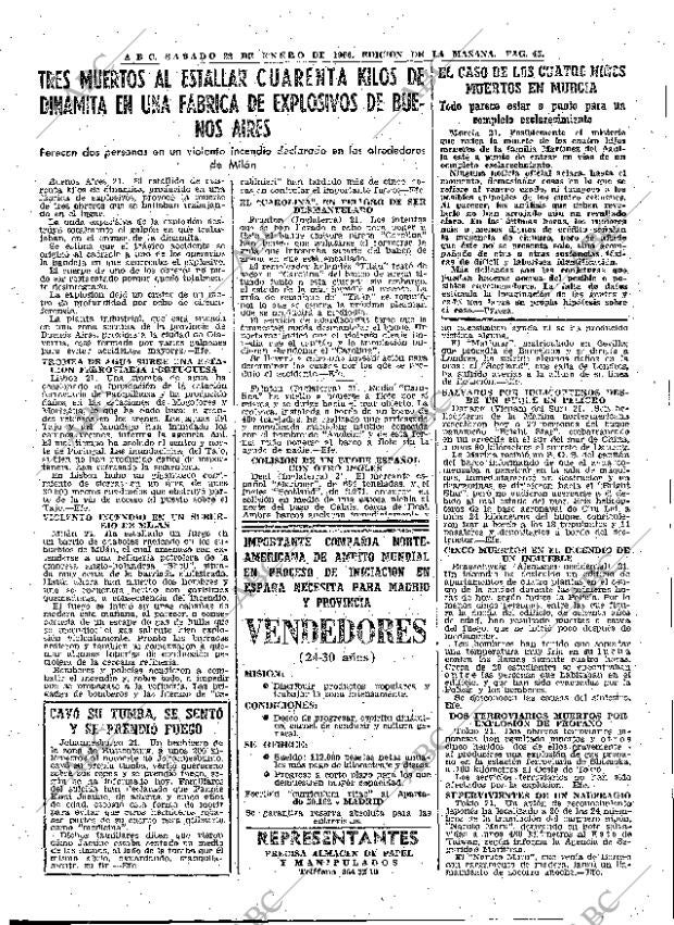 ABC MADRID 22-01-1966 página 43