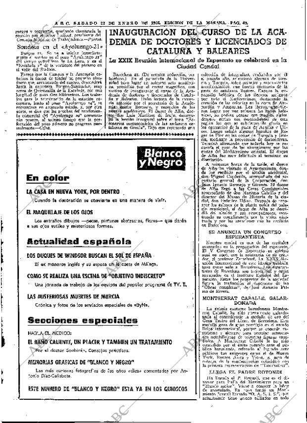 ABC MADRID 22-01-1966 página 49