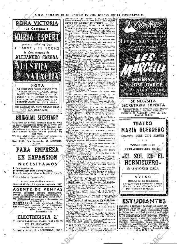 ABC MADRID 22-01-1966 página 74