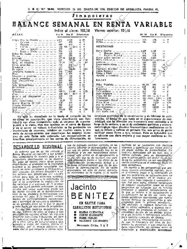 ABC SEVILLA 23-01-1966 página 45