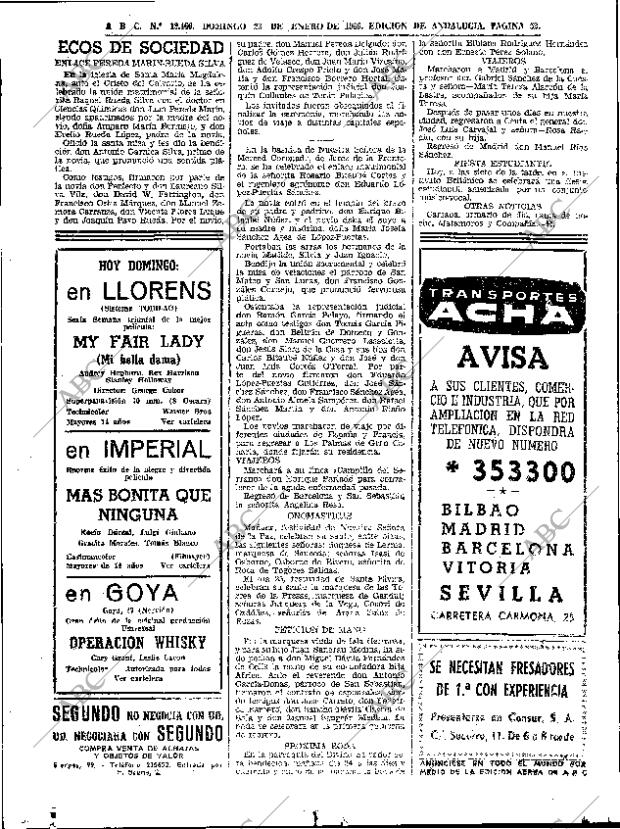 ABC SEVILLA 23-01-1966 página 50