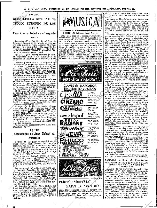 ABC SEVILLA 23-01-1966 página 66