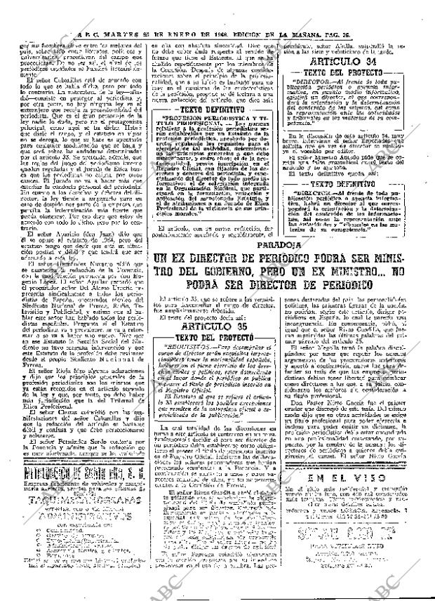 ABC MADRID 25-01-1966 página 36