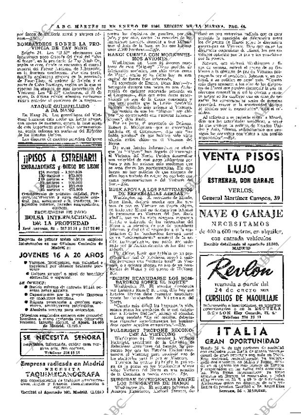 ABC MADRID 25-01-1966 página 44