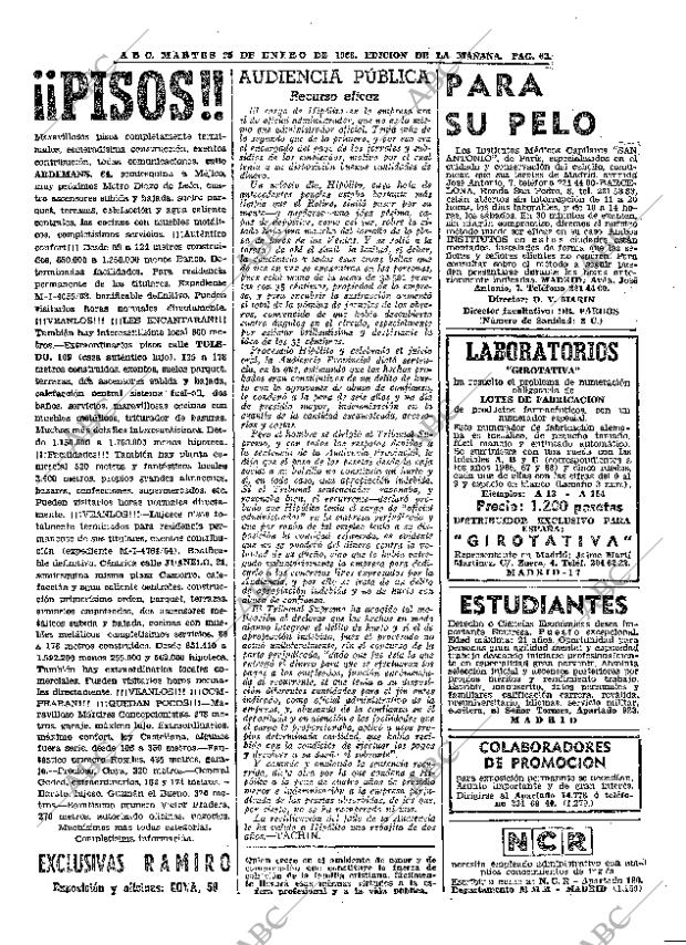 ABC MADRID 25-01-1966 página 62