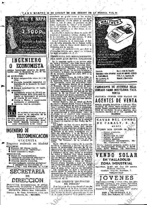 ABC MADRID 25-01-1966 página 68