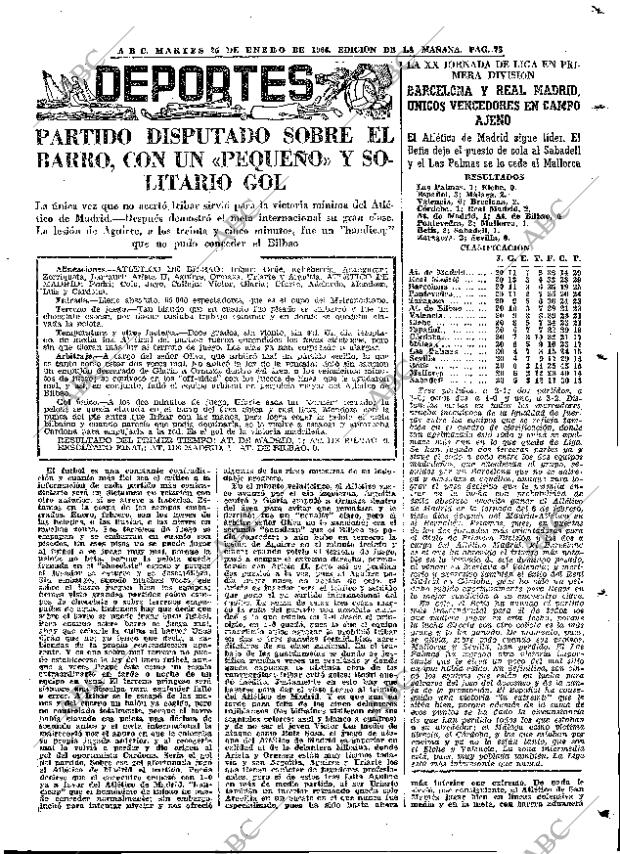 ABC MADRID 25-01-1966 página 73