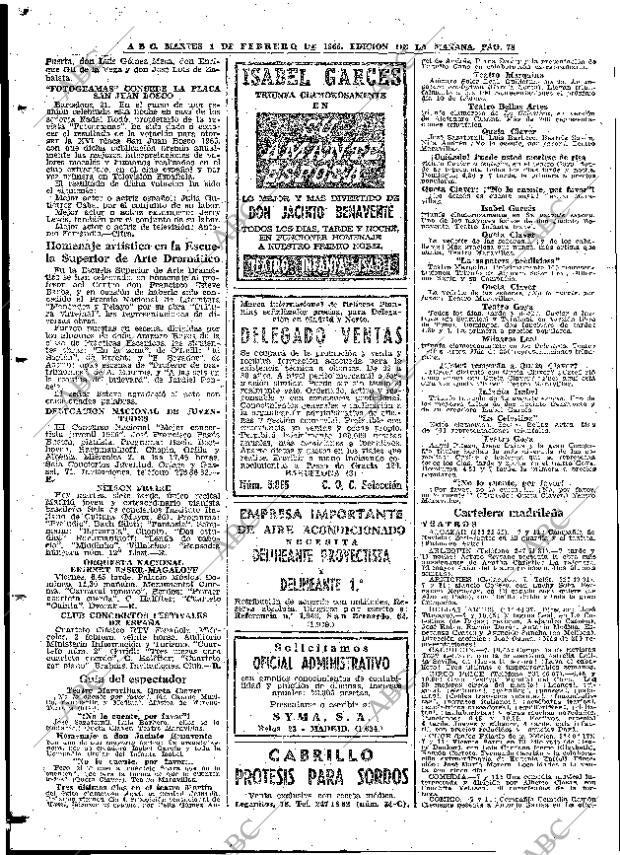ABC MADRID 01-02-1966 página 78