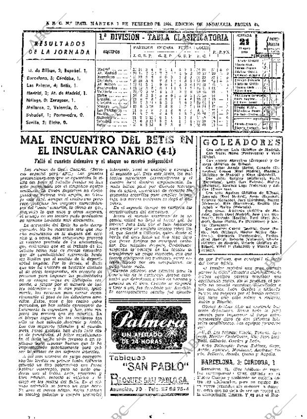 ABC SEVILLA 01-02-1966 página 43