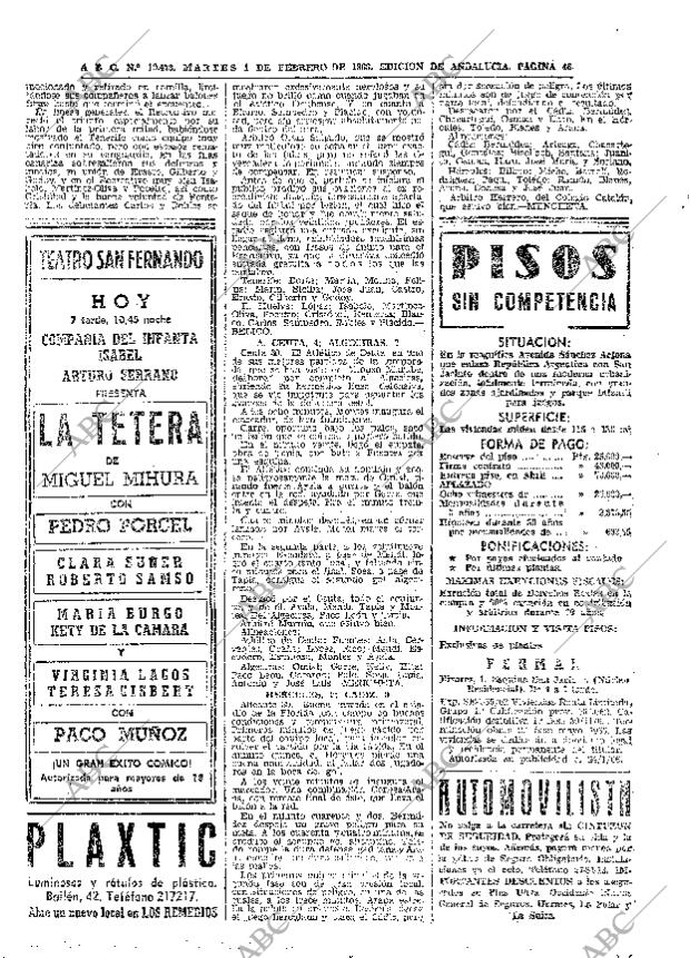 ABC SEVILLA 01-02-1966 página 46