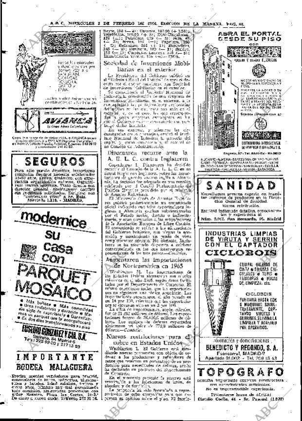 ABC MADRID 02-02-1966 página 68