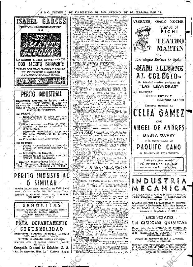 ABC MADRID 03-02-1966 página 77