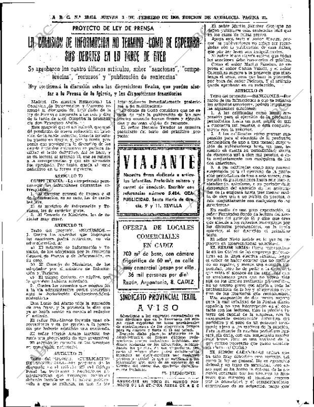 ABC SEVILLA 03-02-1966 página 27