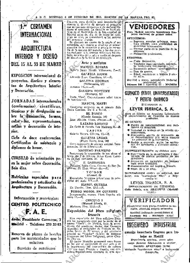 ABC MADRID 06-02-1966 página 82