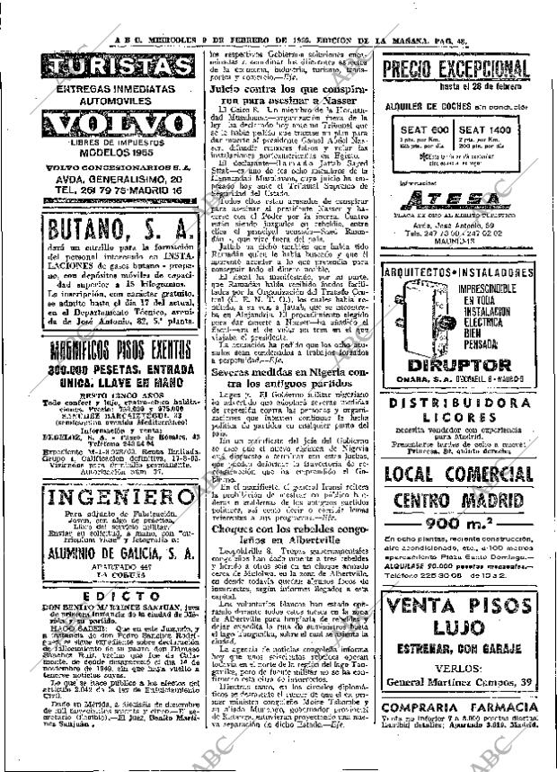 ABC MADRID 09-02-1966 página 48