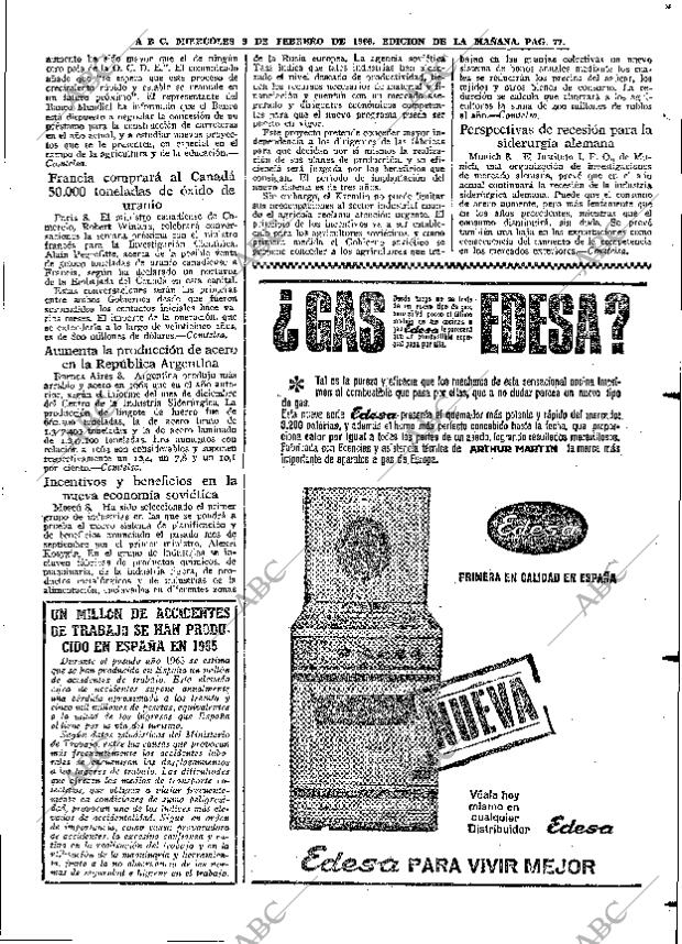 ABC MADRID 09-02-1966 página 77