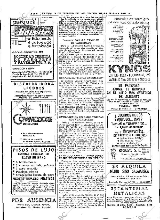 ABC MADRID 10-02-1966 página 38