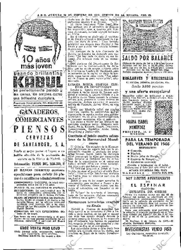 ABC MADRID 10-02-1966 página 42