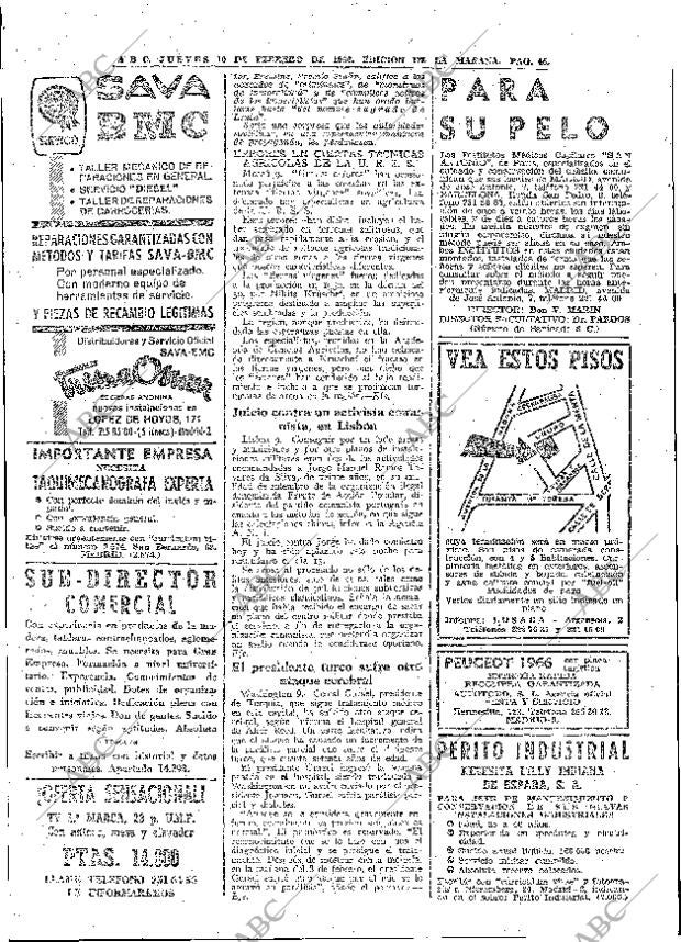ABC MADRID 10-02-1966 página 46