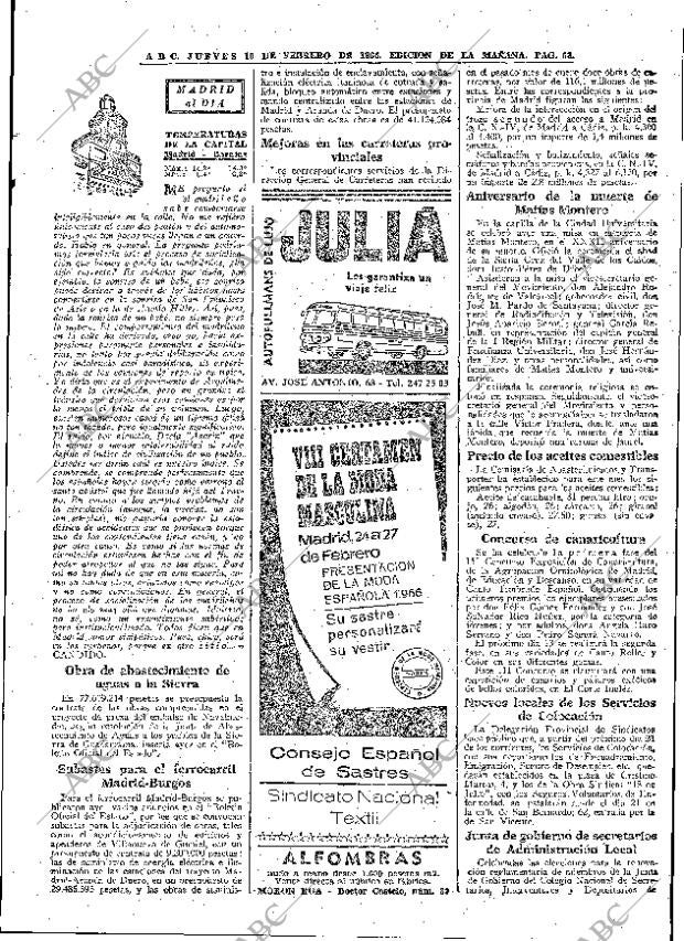 ABC MADRID 10-02-1966 página 63