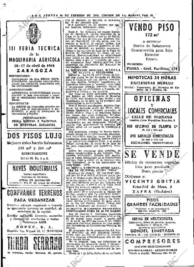 ABC MADRID 10-02-1966 página 76