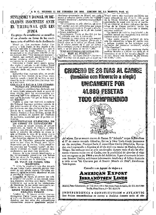 ABC MADRID 11-02-1966 página 45