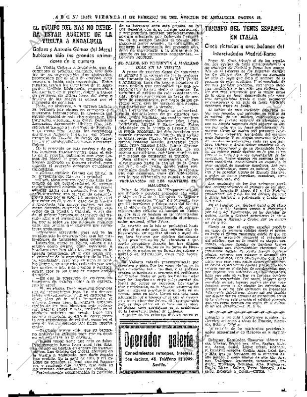 ABC SEVILLA 11-02-1966 página 49