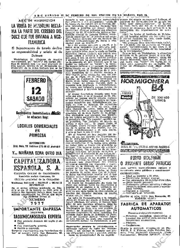 ABC MADRID 12-02-1966 página 54