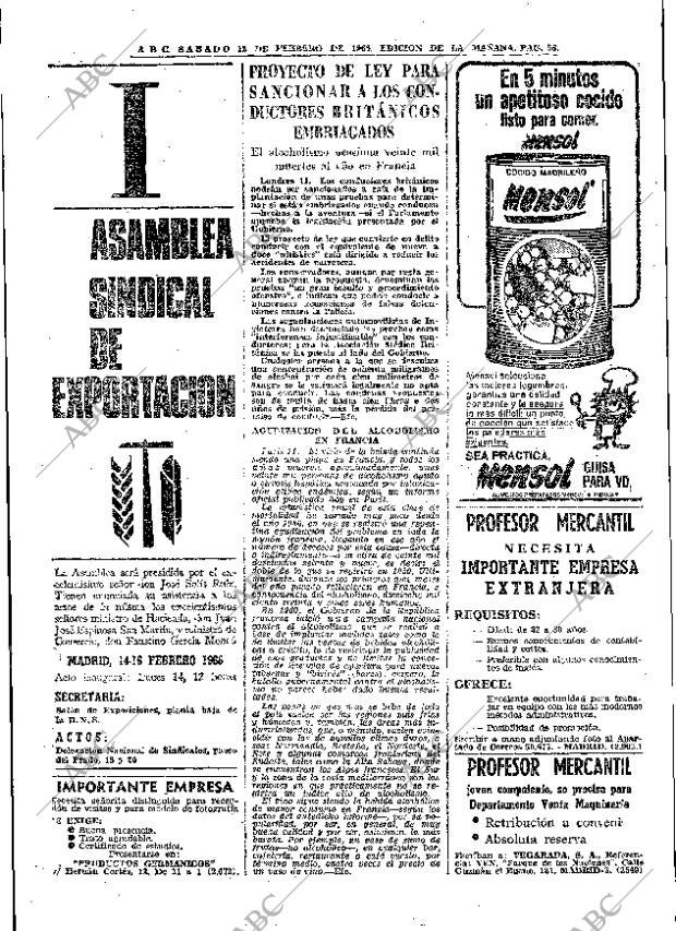 ABC MADRID 12-02-1966 página 56