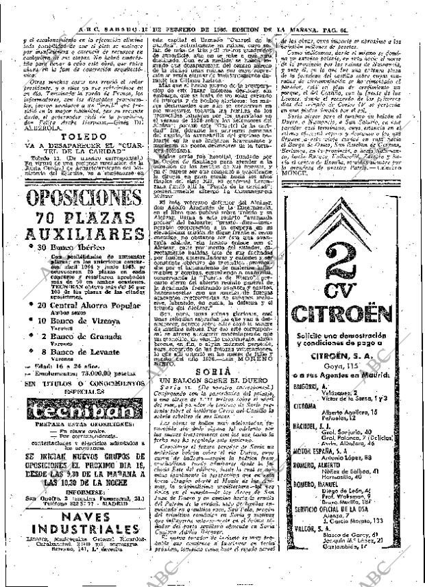 ABC MADRID 12-02-1966 página 64