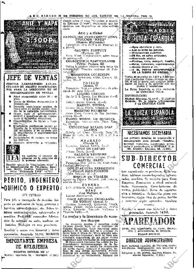 ABC MADRID 12-02-1966 página 72