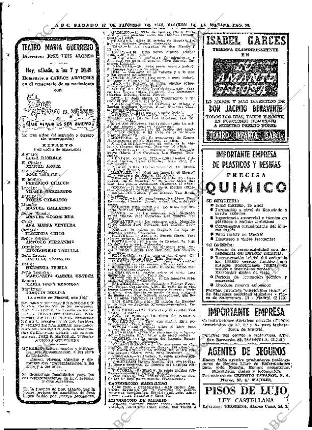 ABC MADRID 12-02-1966 página 90