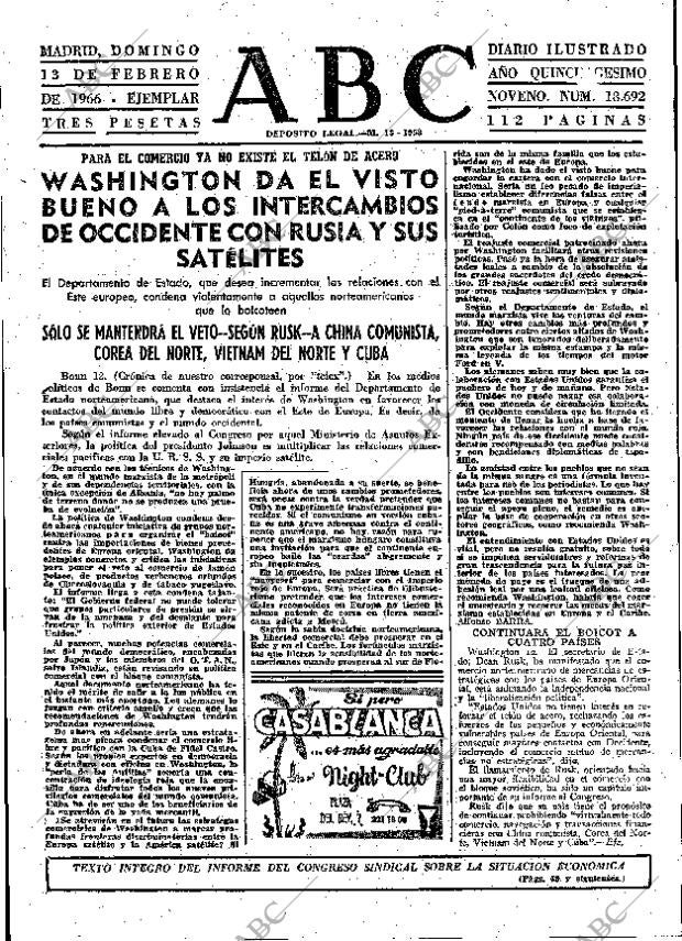 ABC MADRID 13-02-1966 página 47