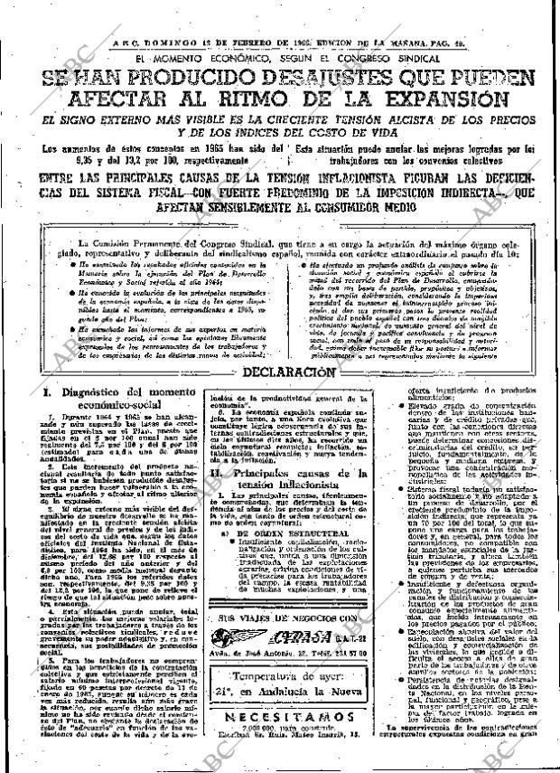 ABC MADRID 13-02-1966 página 49