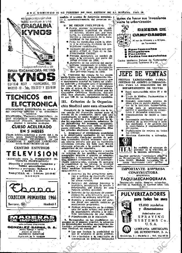ABC MADRID 13-02-1966 página 50