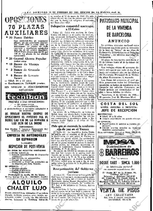 ABC MADRID 13-02-1966 página 58