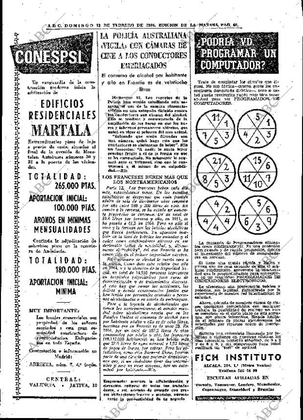 ABC MADRID 13-02-1966 página 60