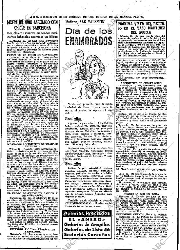 ABC MADRID 13-02-1966 página 62