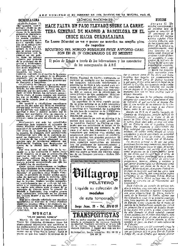ABC MADRID 13-02-1966 página 67