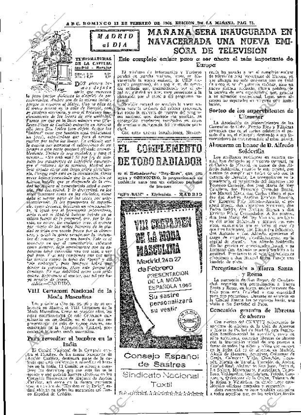 ABC MADRID 13-02-1966 página 73