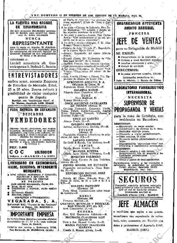 ABC MADRID 13-02-1966 página 76