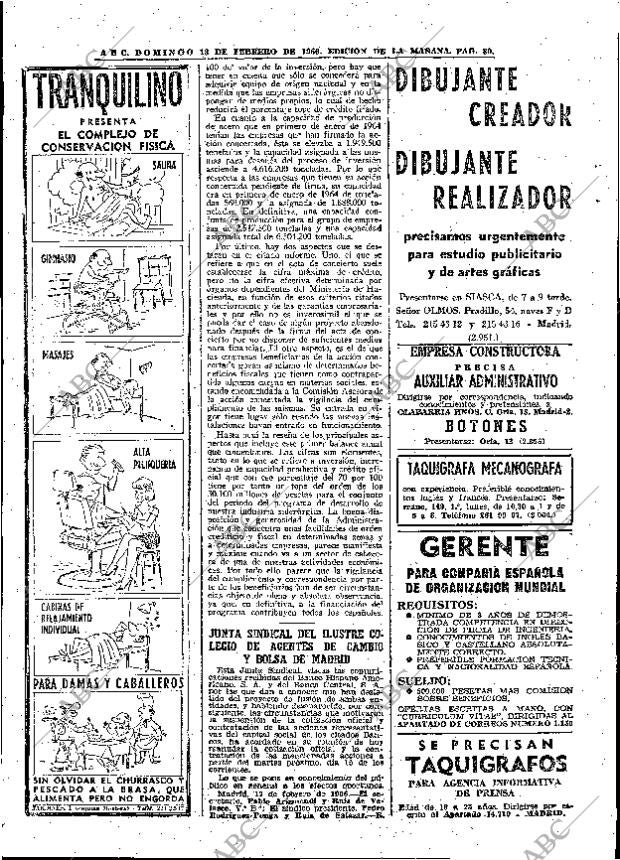 ABC MADRID 13-02-1966 página 80