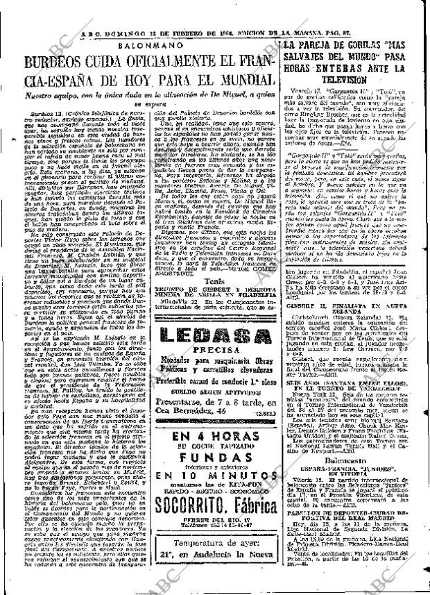ABC MADRID 13-02-1966 página 87