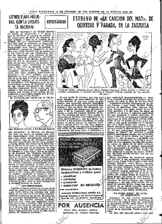 ABC MADRID 13-02-1966 página 89