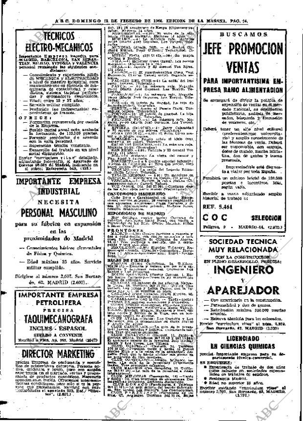 ABC MADRID 13-02-1966 página 94