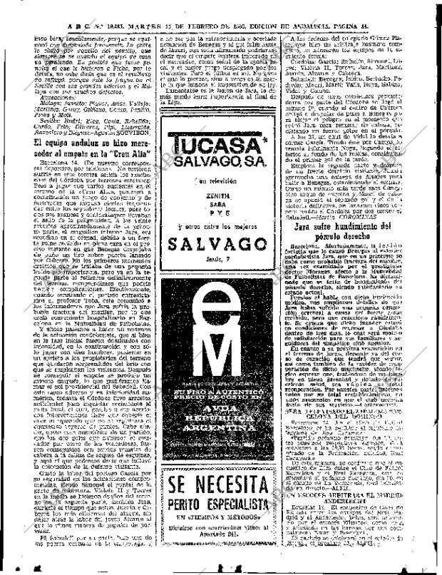 ABC SEVILLA 15-02-1966 página 44