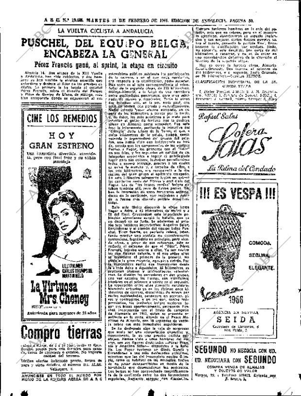 ABC SEVILLA 15-02-1966 página 50